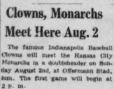 Buffalo Criterion 18 July 1953 - KC Monarchs