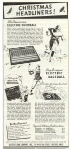 Big League Electric Baseball, Electric Game Co, 1938 advertisement