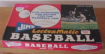 Jim's LectraMatic Baseball - LectraMatic Games, 1960s