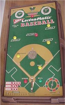 Jim's LectraMatic Baseball - LectraMatic Games, 1960s