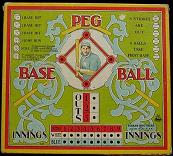 antique baseball game - Peg Base Ball - Parker Brothers, 1908