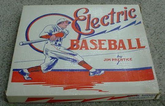 Electric Baseball by Jim Prentice - box, Models E120, 68-B, 48-B, 63-B - 1940s