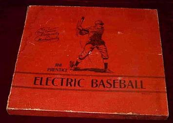 Jim Prentice Electric Baseball 'red box version 4' - circa 1940